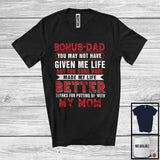 MacnyStore - Bonus-Dad Made My Life Better, Amazing Father's Day Family Vintage, Stepdad Proud T-Shirt