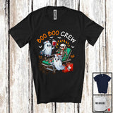 MacnyStore - Boo Boo Crew; Humorous Halloween Costume Ghost EMT Nurse; Nursing Lover Family Group T-Shirt