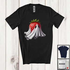 MacnyStore - Boo Ghost Strawberry Costume, Amazing Halloween Fruit Lover, Matching Vegan Family Group T-Shirt