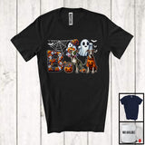 MacnyStore - Boo Horror Whippet, Amazing Halloween Costume Ghost Boo Pumpkins Lover, Family Group T-Shirt