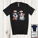 MacnyStore - Boo Moo; Humorous Halloween Boo Ghost Costume Cow Farmer; Pumpkin Family Group T-Shirt