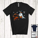 MacnyStore - Boo Walking With Dachshund; Lovely Halloween Costume Witch Ghost; Family Group T-Shirt