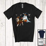 MacnyStore - Boo Walking With Labrador Retriever; Lovely Halloween Costume Witch Ghost; Family Group T-Shirt