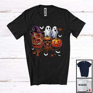 MacnyStore - Boo Witch, Horror Halloween Costume Skull Pumpkin, Boo Ghosts Lover Matching Family Group T-Shirt