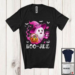 MacnyStore - Boo-jee; Lovely Halloween Costume Pink Boo Ghost Witch Coffee Lover; Family Group T-Shirt