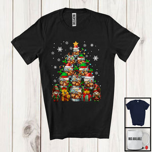 MacnyStore - Bourbon Christmas Tree Shape; Amazing X-mas Lights Gnomes Lover; Matching Drinking Group T-Shirt