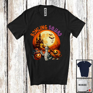 MacnyStore - Bowling Squad, Proud Halloween Three Mummy Monster Witch, Sport Player Playing Team T-Shirt