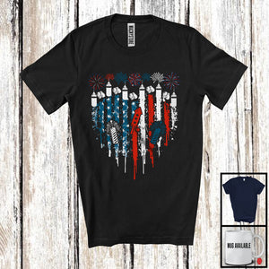 MacnyStore - Boxing Heart Shape American Flag, Awesome 4th Of July Boxing Player Lover, Patriotic Group T-Shirt