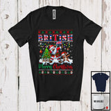 MacnyStore - British You A Merry Christmas; Humorous X-mas Sweater Dabbing Santa British Flag; Family T-Shirt