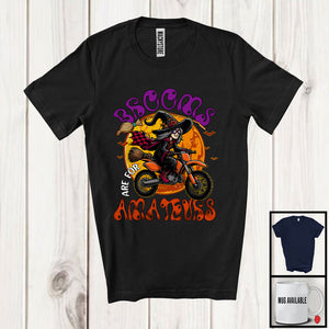 MacnyStore - Brooms Are For Amateurs, Sarcastic Halloween Witch Riding Dirt Bike Biker, Family Group T-Shirt