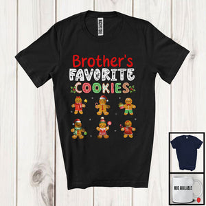 MacnyStore - Brother's Favorite Cookies; Adorable Christmas Six Gingerbreads; X-mas Pajamas Family Group T-Shirt