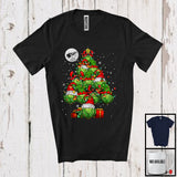 MacnyStore - Brussels Sprouts Christmas Tree; Awesome X-mas Lights Brussels Sprouts Snowing; Vegan Family T-Shirt