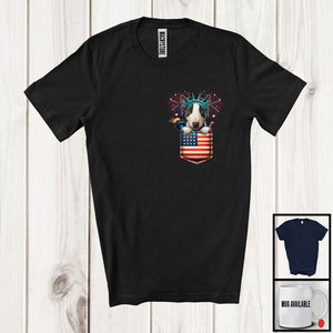 MacnyStore - Bull Terrier in American Flag Pocket, Adorable 4th Of July Bull Terrier Owner, Patriotic Group T-Shirt