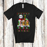 MacnyStore - Buon Natale Merry Christmas; Humorous Three Beer of Glasses; Italian Sweater Drinking Drunker T-Shirt