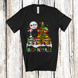 MacnyStore - Buon Natale Merry Christmas; Humorous Three Bourbon of Glasses; Italian Drinking Drunker Group T-Shirt