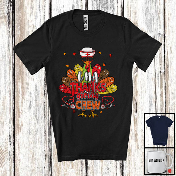 MacnyStore - CNA Thanksgiving Crew; Lovely Thanksgiving Turkey Tail Autumn; Nurse Nursing Lover T-Shirt