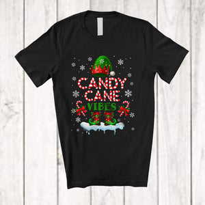 MacnyStore - Candy Cane Vibes; Fantastic Christmas Snowing Elf Candy Canes; X-mas Family Group T-Shirt