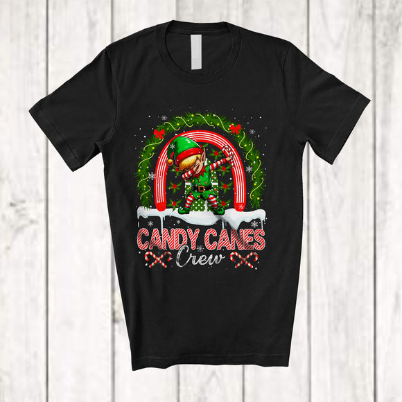 MacnyStore - Candy Canes Crew; Amusing Christmas Santa Elf Dabbing With Candy Cane; Animal Lover T-Shirt