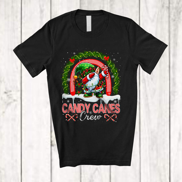 MacnyStore - Candy Canes Crew; Amusing Christmas Santa Gnome Dabbing With Candy Cane; Animal Lover T-Shirt