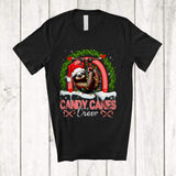 MacnyStore - Candy Canes Crew; Amusing Christmas Santa Sloth With Candy Cane; Animal Lover T-Shirt