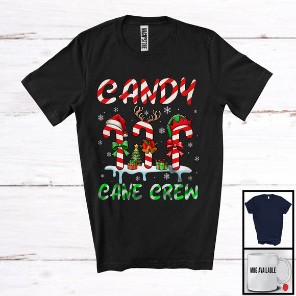 MacnyStore - Candy Canes Crew; Awesome Christmas Three X-mas Candy Canes; Snow Around Family Group T-Shirt