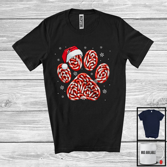 MacnyStore - Candy Canes In Santa Dog Paws; Awesome Christmas Dog Cat Owner Candy Cane; Family T-Shirt