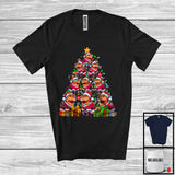 MacnyStore - Capybara Christmas Tree; Lovely X-mas Santa Elf Reindeer Capybara Rodent Animal; Family Group T-Shirt