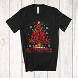 MacnyStore - Caregiver Icon Christmas Tree; Joyful X-mas Plaid Caregiver Lover; Proud Jobs T-Shirt