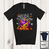 MacnyStore - Carved Pumpkin Unicorn Face, Adorable Halloween Costume Pumpkin Lover Spider, Family Group T-Shirt