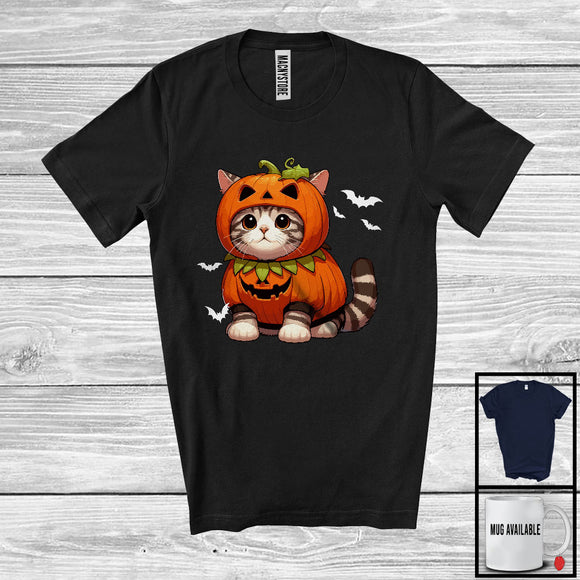 MacnyStore - Cat Pumpkin Cosplay; Amazing Halloween Costume Cat Animal Lover; Family Group T-Shirt