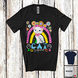 MacnyStore - Cat Squad, Adorable Flowers Floral Rainbow, Matching Women Girls Animal Kitten Lover T-Shirt