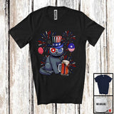 MacnyStore - Chartreux Drinking Beer, Awesome 4th Of July Fireworks Kitten, Drunker Patriotic Group T-Shirt