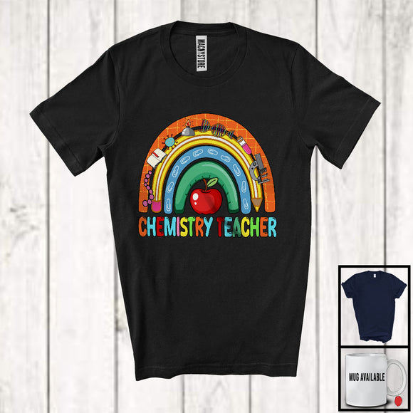 MacnyStore - Chemistry Teacher; Colorful Rainbow School Things; Chemistry Teacher Students Group T-Shirt