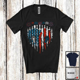 MacnyStore - Chess Heart Shape American Flag, Awesome 4th Of July Chess Player Lover, Patriotic Group T-Shirt