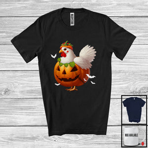 MacnyStore - Chicken Pumpkin Cosplay; Amazing Halloween Costume Chicken Farm Animal; Farmer Group T-Shirt