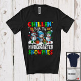 MacnyStore - Chillin' With My Kindergarten Snowmies; Amusing Christmas Three Snowman; School Teacher T-Shirt