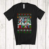 MacnyStore - Chillin' With My Snowmies; Amusing Christmas Sweater Plaid Four Snowman; X-mas Family T-Shirt