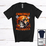 MacnyStore - Chinchilla Halloween; Adorable Witch Chinchilla Scary Moon; Matching Wild Animal Lover T-Shirt