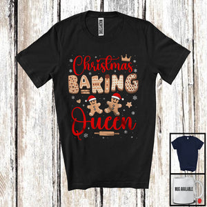 MacnyStore - Christmas Baking Queen; Amazing Christmas Santa Gingerbreads; Snowing Cookies Baker Family T-Shirt