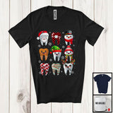 MacnyStore - Christmas Collection Plaid Lovely Teeth; Awesome X-mas Tooth Snowing; Dentist Dentist Squad T-Shirt