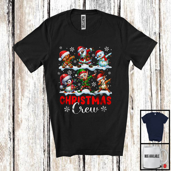 MacnyStore - Christmas Crew; Amazing X-mas Christmas Santa Reindeer Elf Snowman Dabbing; Family Group T-Shirt