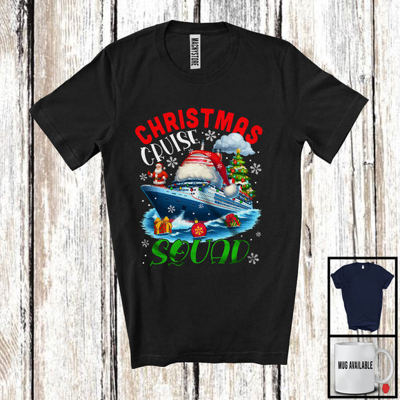 MacnyStore - Christmas Cruise Squad, Awesome X-mas Santa Cruise Lover, Friends Family Group T-Shirt