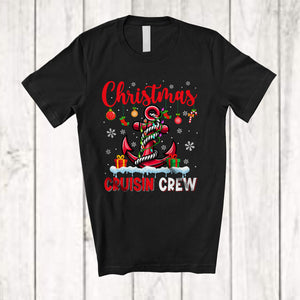 MacnyStore - Christmas Cruisin Crew; Wonderful X-mas Lights Santa Anchor Trip; Friends Family Group T-Shirt