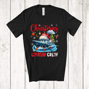 MacnyStore - Christmas Cruisin Crew; Wonderful X-mas Lights Santa Cruise Trip; Friends Family Group T-Shirt