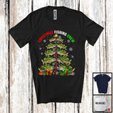 MacnyStore - Christmas Fishing Crew; Wonderful Christmas Tree Lights Fishing Equipment; X-mas Group T-Shirt