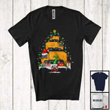 MacnyStore - Christmas Garbage Truck Tree; Cheerful X-mas Lights Snowing Gnomes; Family Group T-Shirt