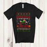 MacnyStore - Christmas Is Better On A Dirt Bike; Wonderful X-mas Sweater Santa Dirt Bike; Family Group T-Shirt