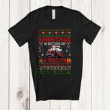 MacnyStore - Christmas Is Better On A Tractor; Wonderful X-mas Sweater Santa Tractor; Family Group T-Shirt