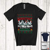 MacnyStore - Christmas Is Better With Chickens; Adorable Sweater Three Reindeer Santa Chickens; Farmer T-Shirt