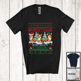 MacnyStore - Christmas Is Better With Corgis; Adorable Sweater Three Reindeer Santa Corgis Owner Lover T-Shirt